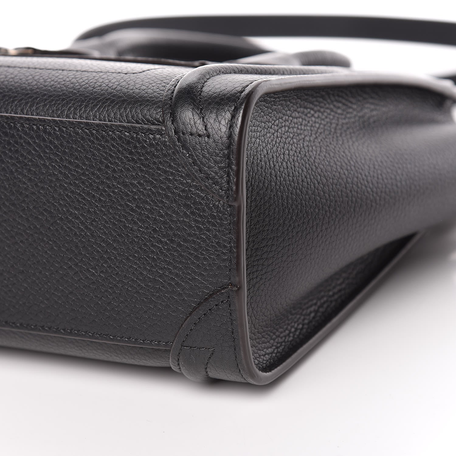 Celine Drummed Calfskin Nano Luggage Black 8 of 8