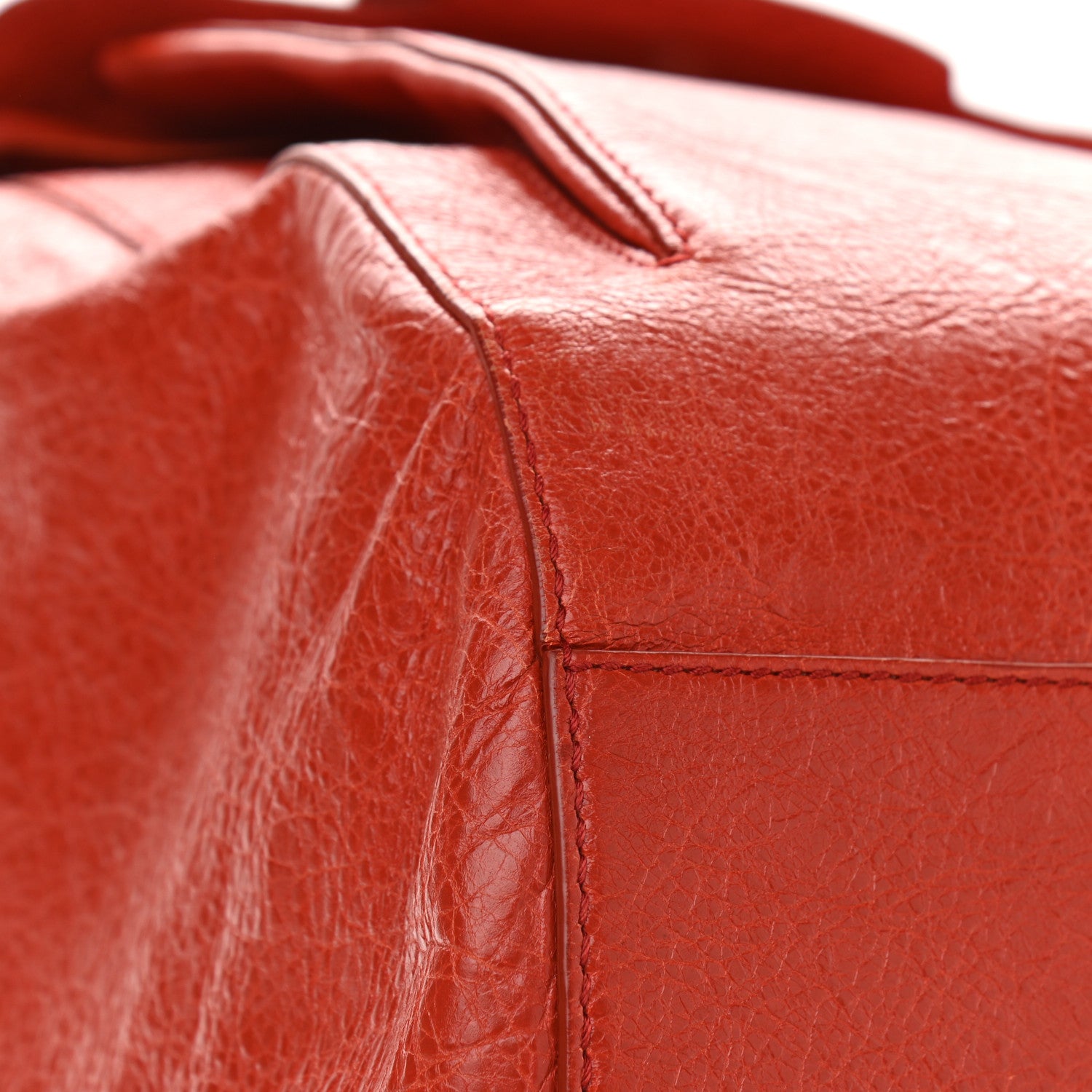 Balenciaga Agneau Giant 12 Hardware Zip Traveler Backpack Rouge Ambre 8 of 13