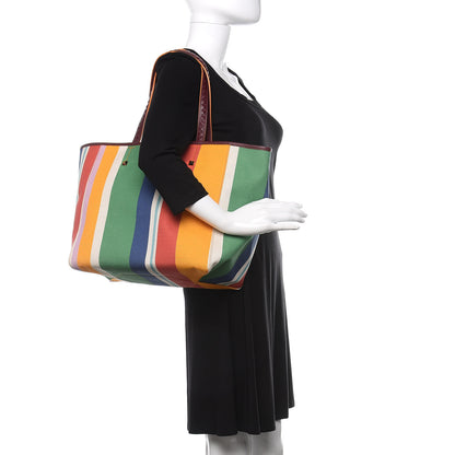 MCM Canvas Medium Shopper Tote Rainbow 2 of 10