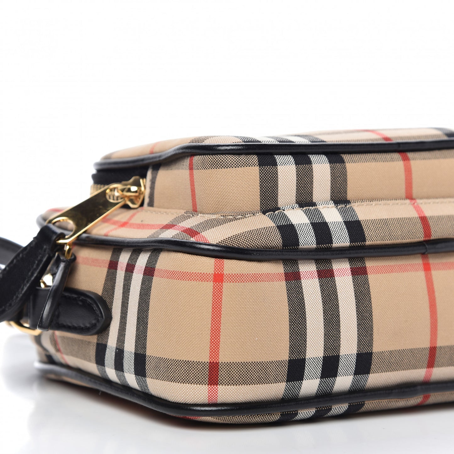 Calfskin Vintage Check Camera Bag Archive Beige