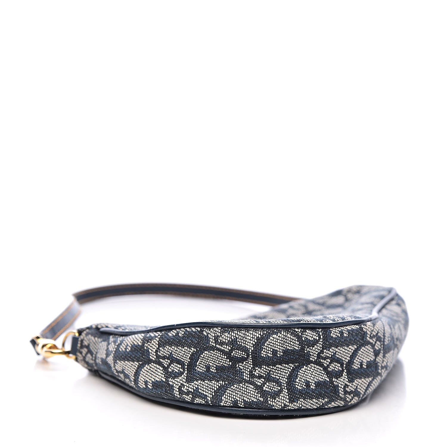 Christian Dior Monogram Mini Saddle Pochette Navy 4 of 10