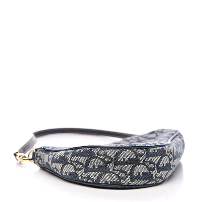 Christian Dior Monogram Mini Saddle Pochette Navy 4 of 10