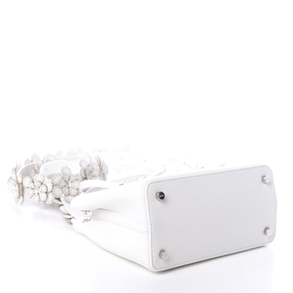 Alaia Calfskin Studded Mina 20 Bag White 4 of 9