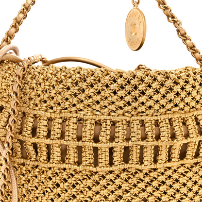 Chanel Metallic Calfskin Macrame Mini Chanel 22 Gold 8 of 10