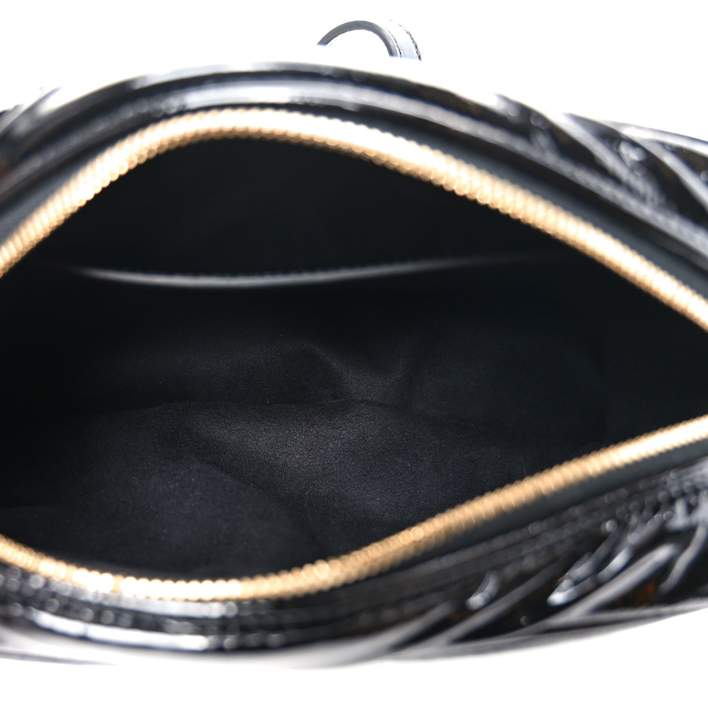 Patent Lambskin Matelasse Small GG Marmont Camera Bag Black