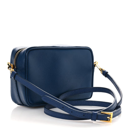 Prada Saffiano Mini Front Pocket Crossbody Bag Bleuette 3 of 14