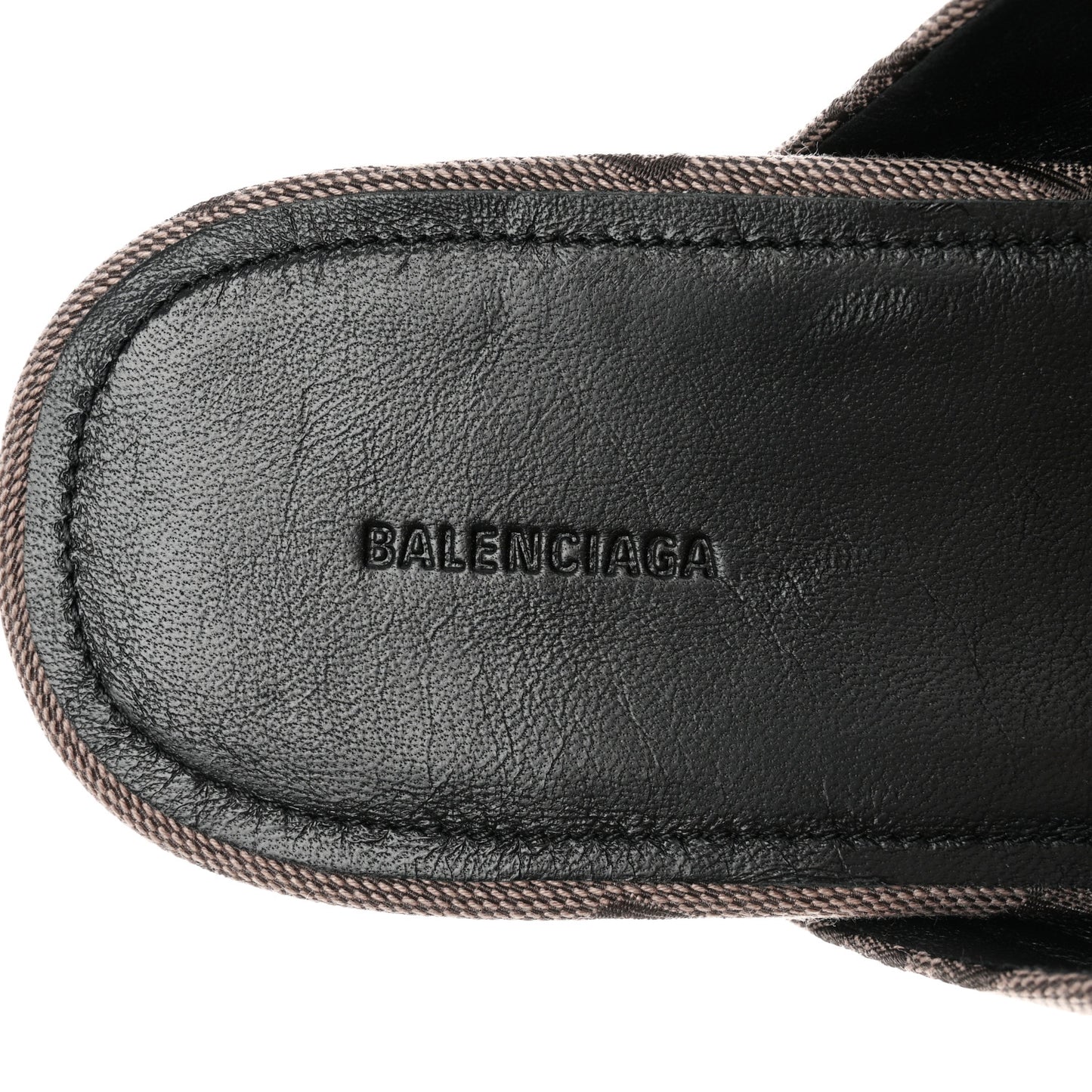 Jacquard BB Monogram Mens Cosy Mules 40 Dark Mink Grey Dark Brown
