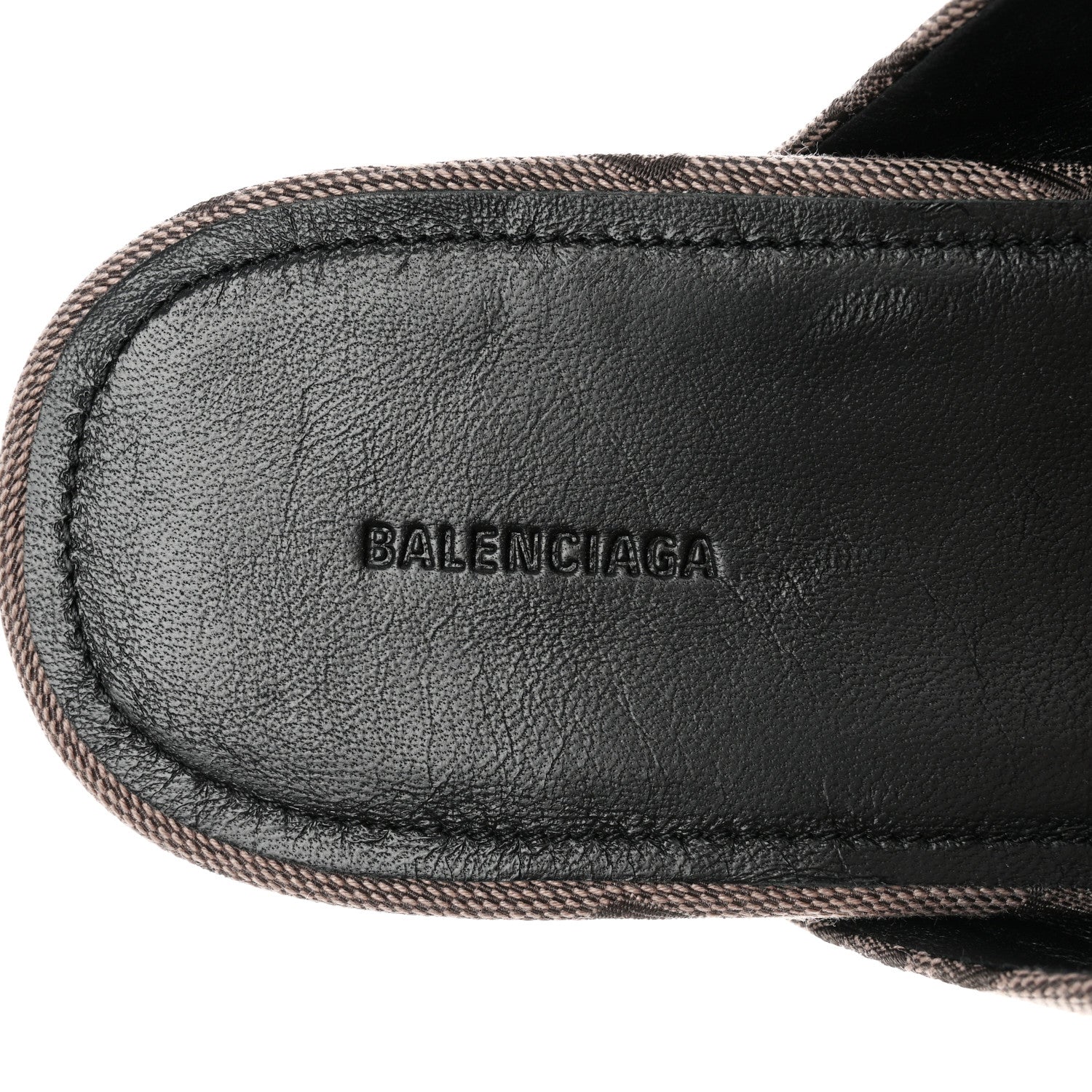 Balenciaga Jacquard BB Monogram Mens Cosy Mules 40 Dark Mink Grey Dark Brown 7 of 9