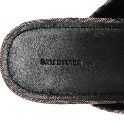 Balenciaga Jacquard BB Monogram Mens Cosy Mules 40 Dark Mink Grey Dark Brown 7 of 9