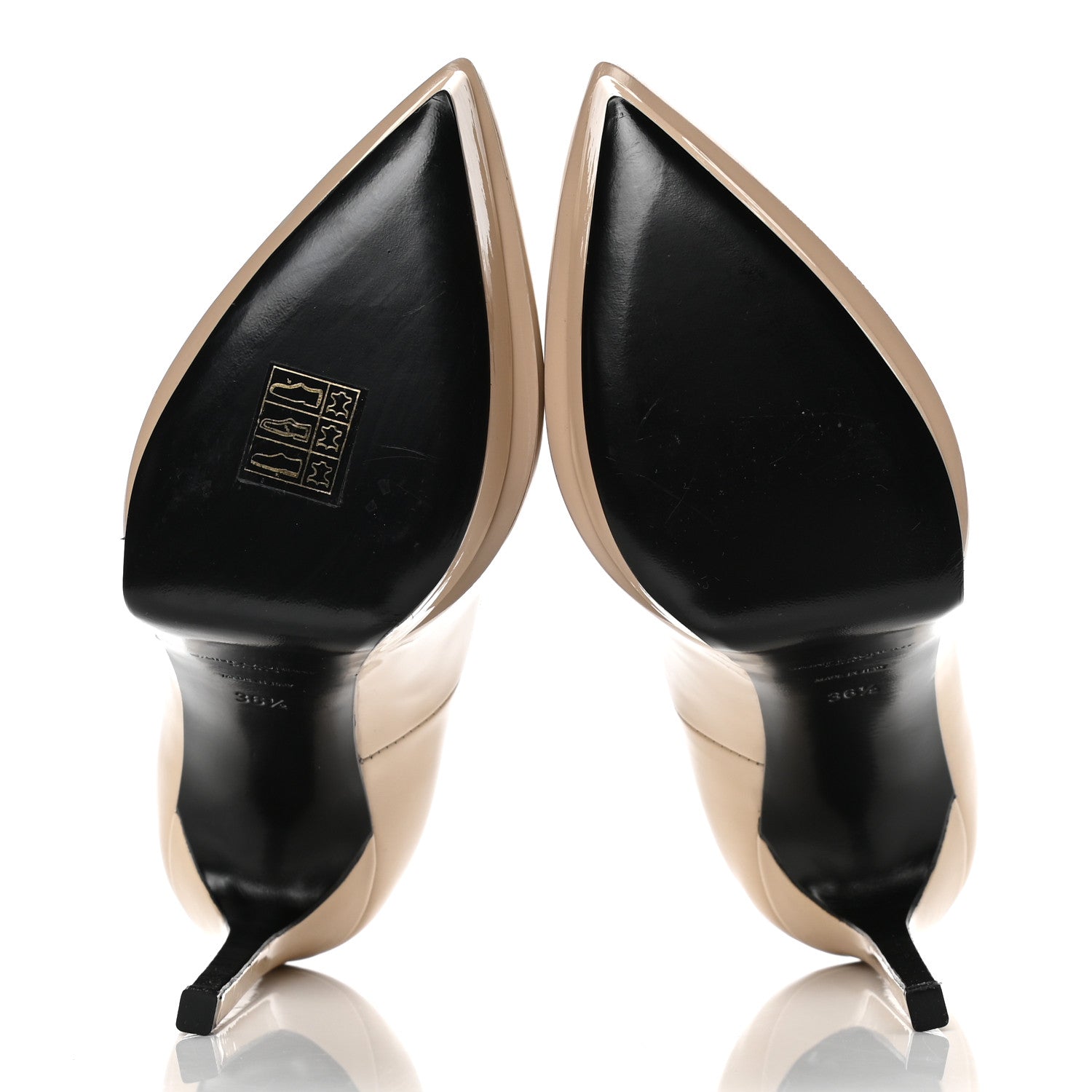 Saint Laurent Patent Janis 105 Platform Pumps 36.5 Nude Powder 4 of 6