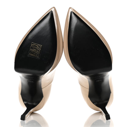 Saint Laurent Patent Janis 105 Platform Pumps 36.5 Nude Powder 4 of 6