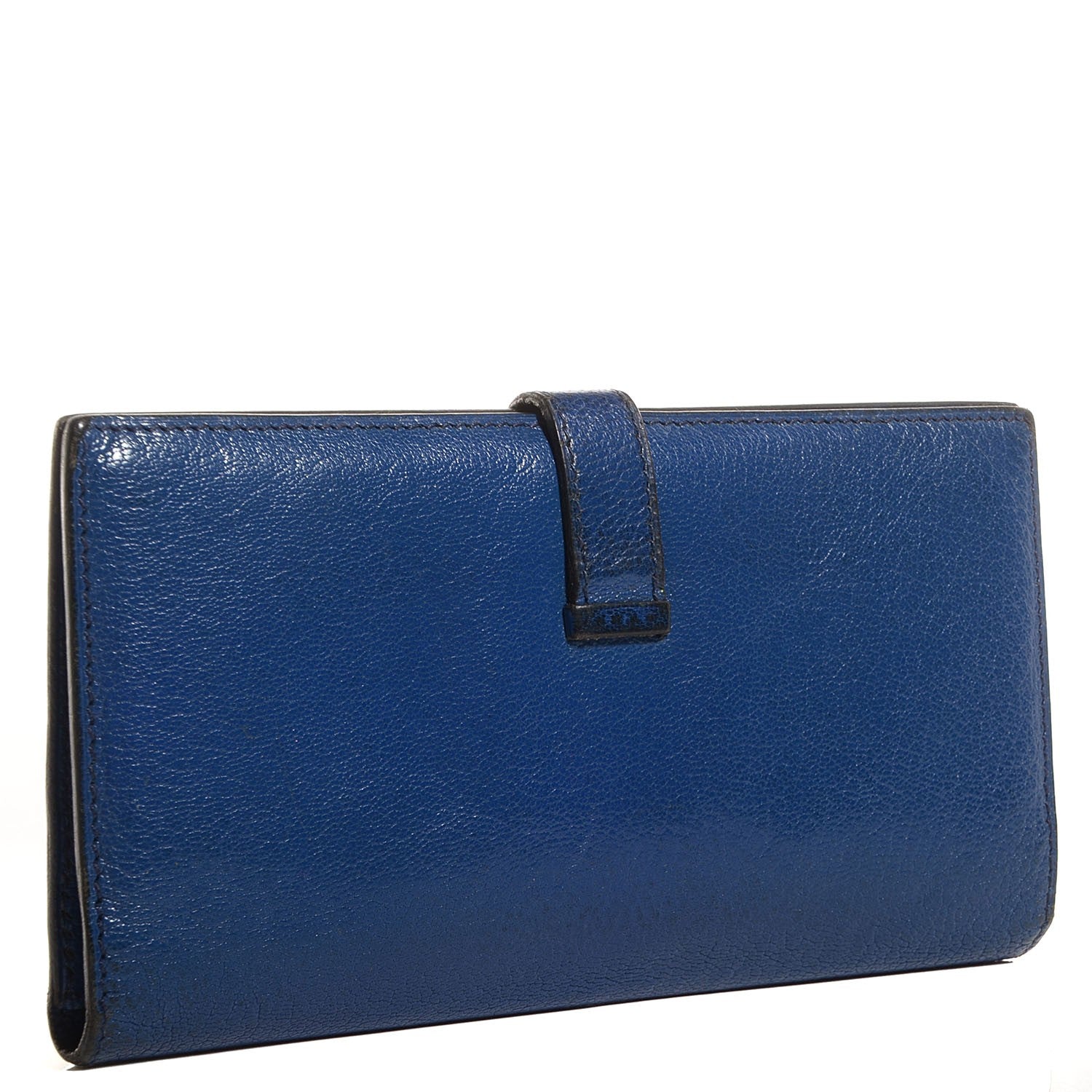 Hermes Chevre Mysore Bearn Wallet Brighton Bleu 3 of 9