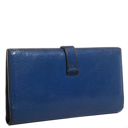 Hermes Chevre Mysore Bearn Wallet Brighton Bleu 3 of 9