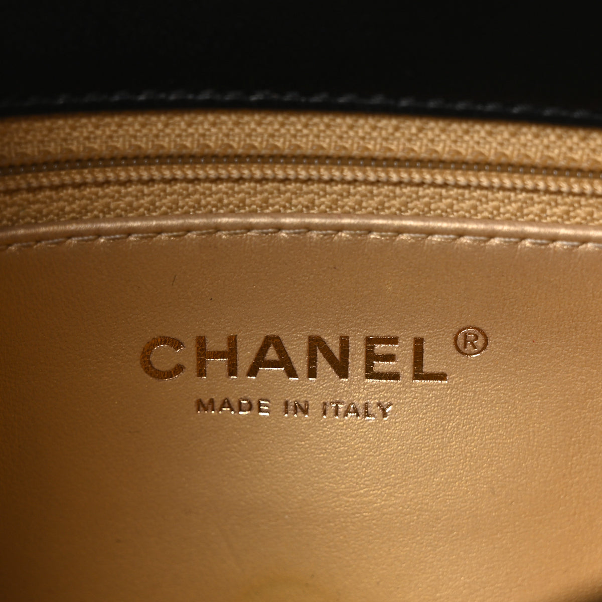 Lambskin Quilted CC Crystal Logo Chain Flap Black