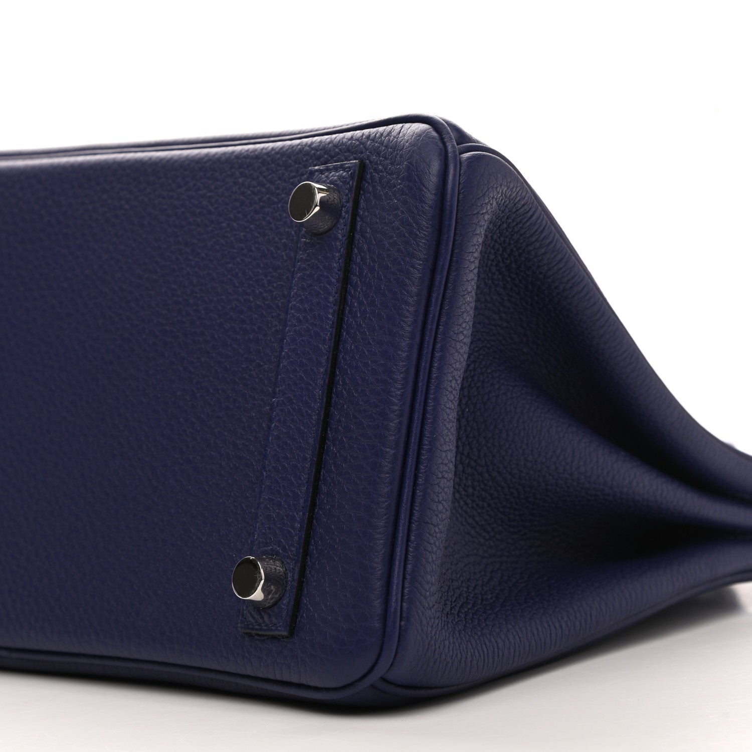 Hermes Taurillon Novillo Shiny Niloticus Crocodile Birkin Touch 25 Bleu Encre 9 of 10