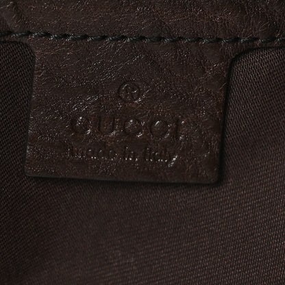 Gucci Monogram Medium Jockey Hobo Dark Brown 6 of 10