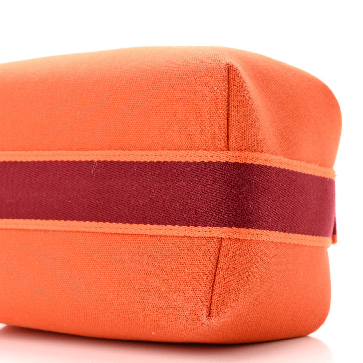 Hermes Canvas Small Bride-A-Brac Pouch Orange Burgundy 9 of 12