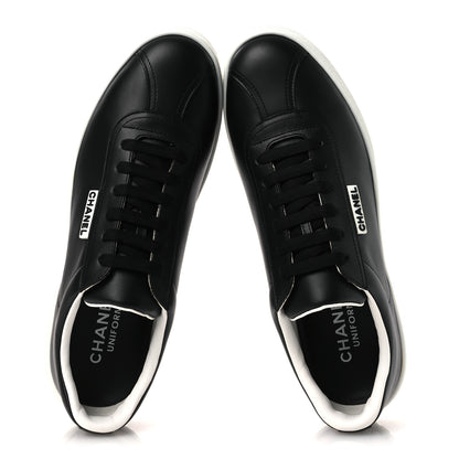 Chanel Calfskin CC Womens Uniform Sneakers 41 Black 2 of 11