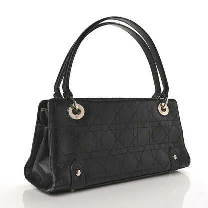 Christian Dior Calfskin Cannage Stitched Small Lady East West Lady Dior Black 3 of 12