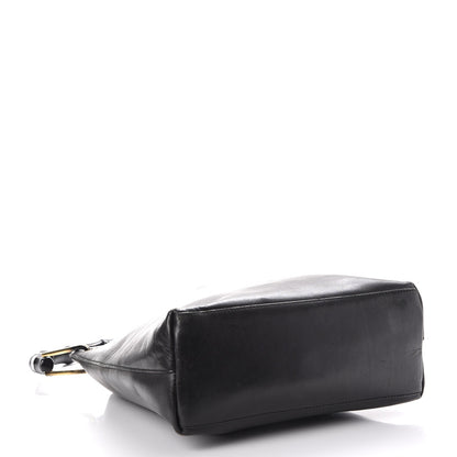 Gucci Leather Bamboo Handle Shoulder Bag Black 5 of 10