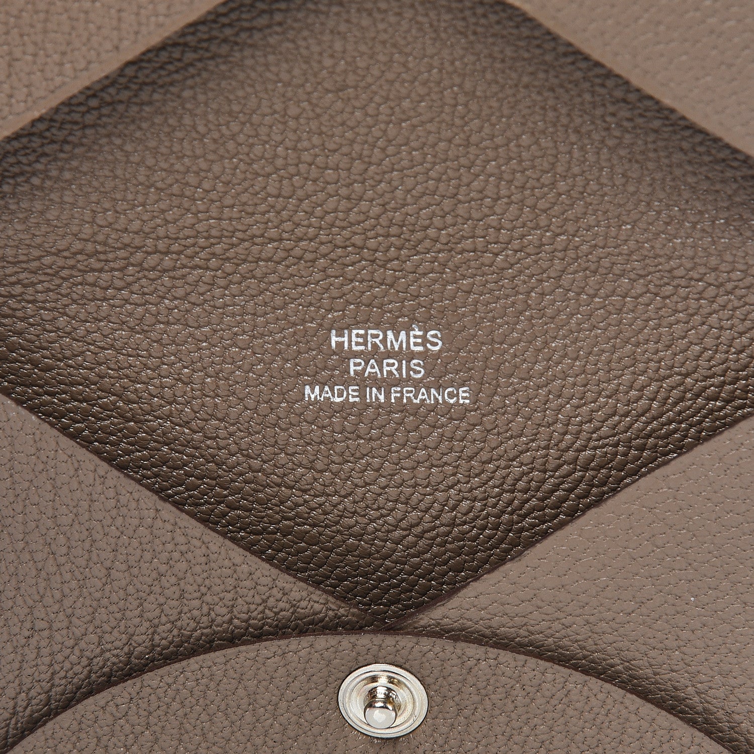 Hermes Chevre Mysore Calvi Card Case Etoupe 6 of 7