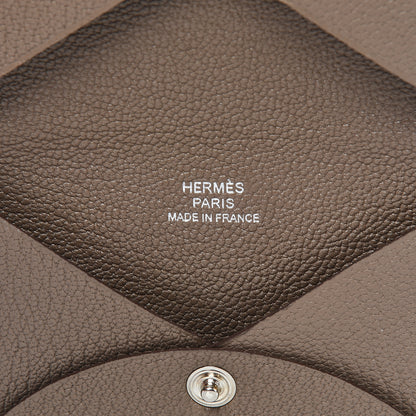 Hermes Chevre Mysore Calvi Card Case Etoupe 6 of 7