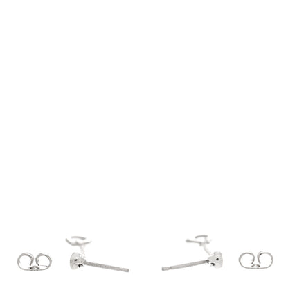Tiffany Sterling Silver Diamond Elsa Peretti Diamond by the Yard Open Heart Drop Earrings 3 of 4
