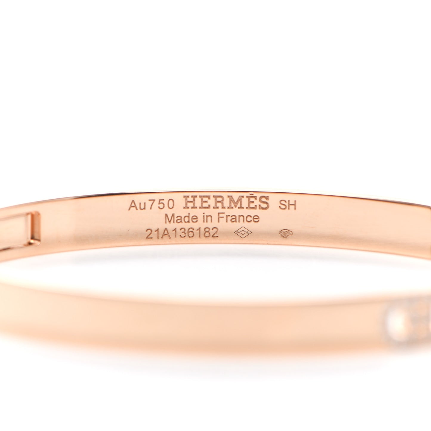 18K Rose Gold Diamond PM H D'Ancre Bracelet SH