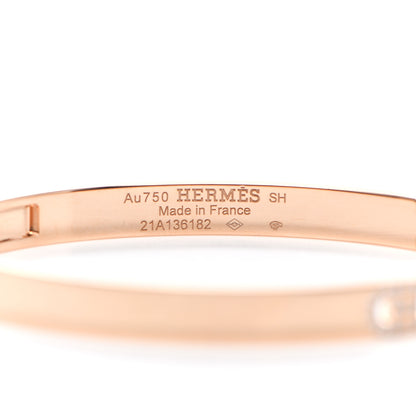 Hermes 18K Rose Gold Diamond PM H D'Ancre Bracelet SH 4 of 5