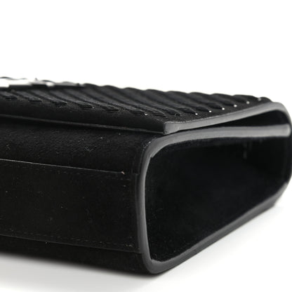 Saint Laurent Suede Sequin Small Classic Monogram Kate Satchel Black 10 of 11
