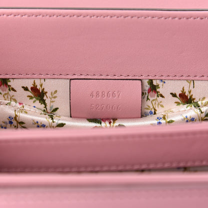 Gucci Calfskin Bamboo Crystal Mini Thiara Top Handle Bag Carmine Rose Gold 7 of 10