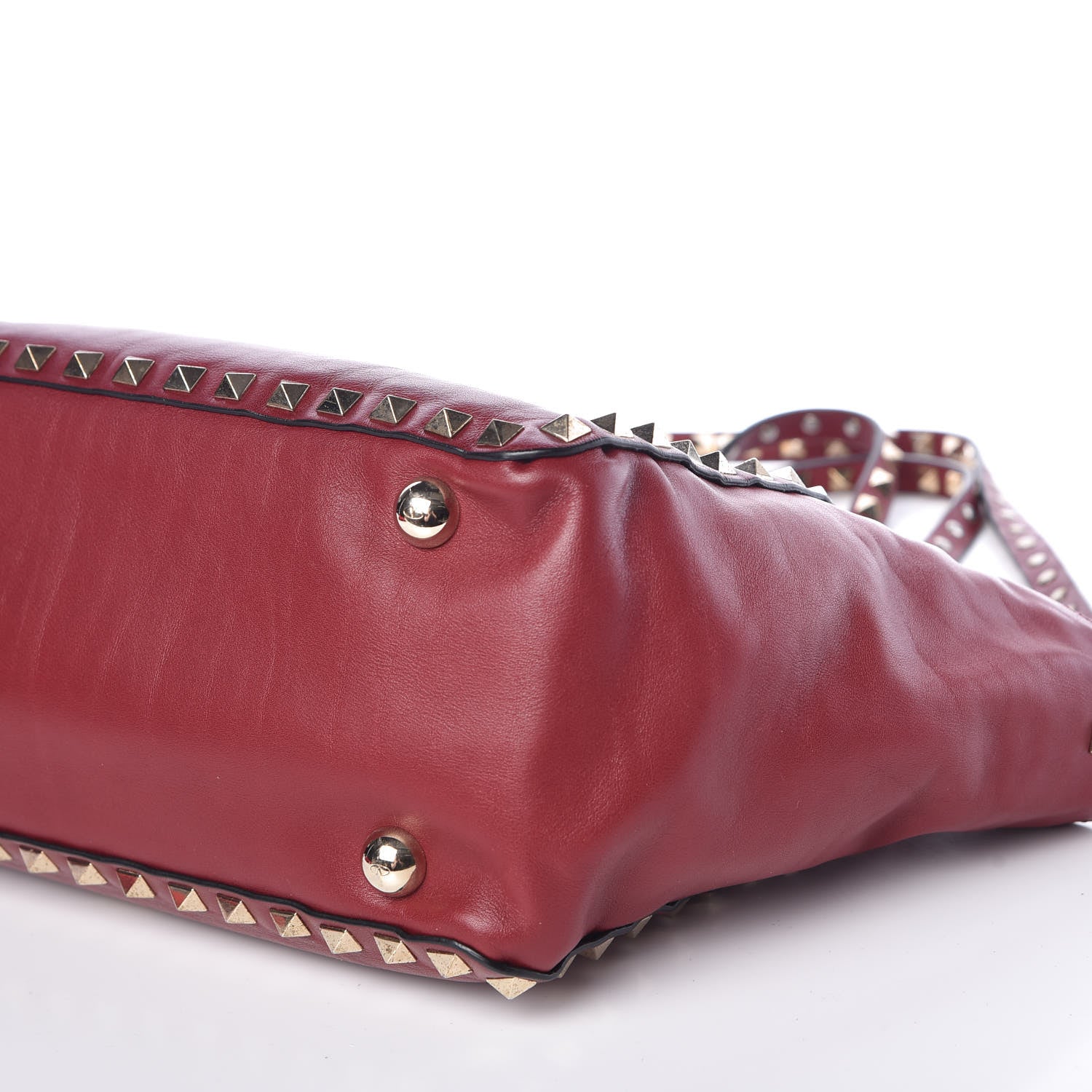 Valentino Garavani Vitello Small Rockstud Tote Rosso Valentino 11 of 11