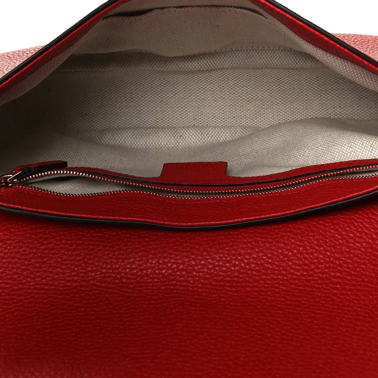Pebbled Calfskin Medium Soho Flap Crossbody Vibrant Red