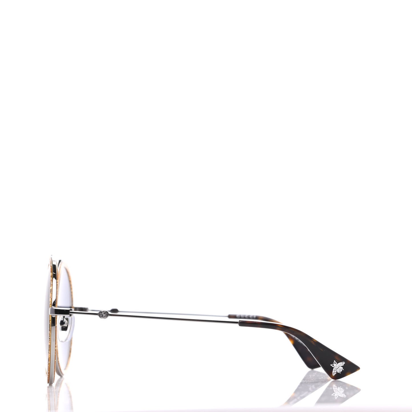 Round Frame Glitter Sunglasses GG0061S Yellow