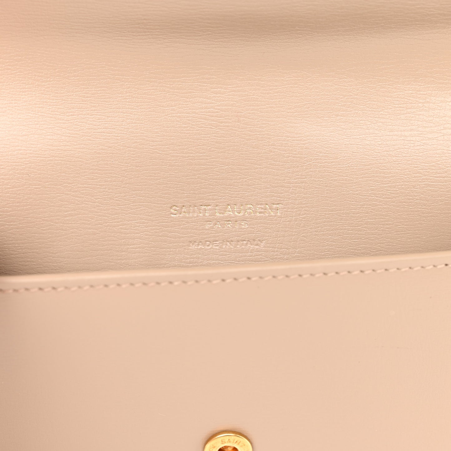 Smooth Calfskin Monogram Phone Holder Crossbody Dark Beige