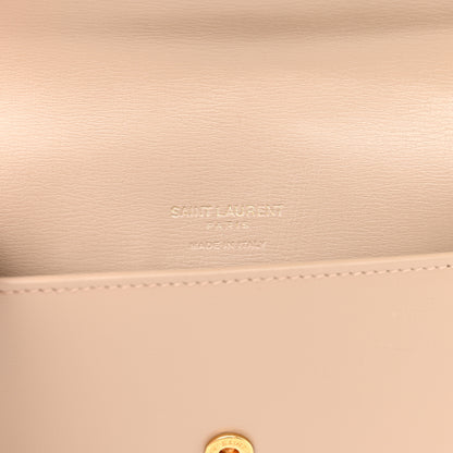 Saint Laurent Smooth Calfskin Monogram Phone Holder Crossbody Dark Beige 6 of 12