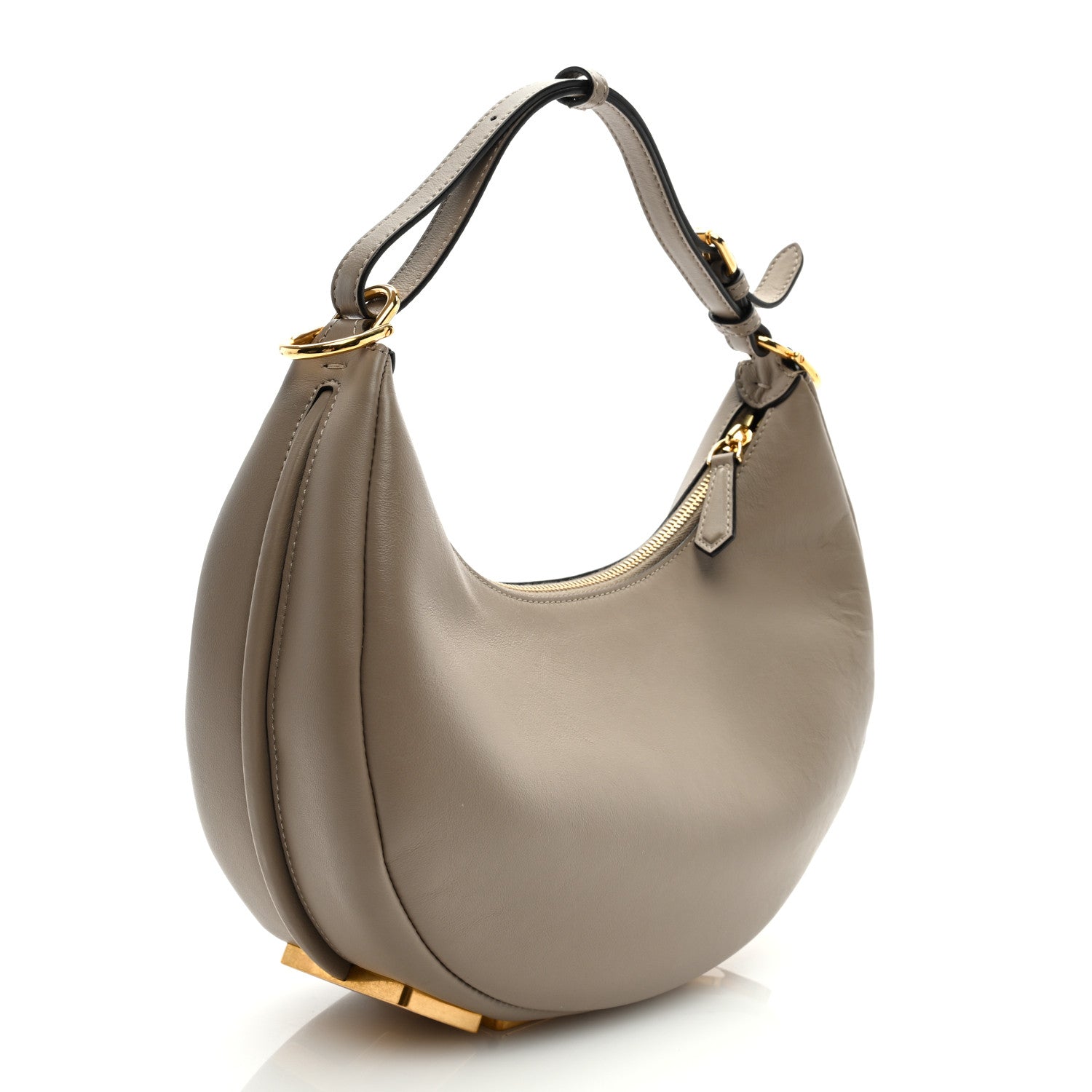 Fendi Vitello Grace Matte Small Fendigraphy Hobo Bag Tortora 3 of 9