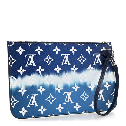 Louis Vuitton Monogram Escale Neverfull MM GM Pochette Blue 3 of 9