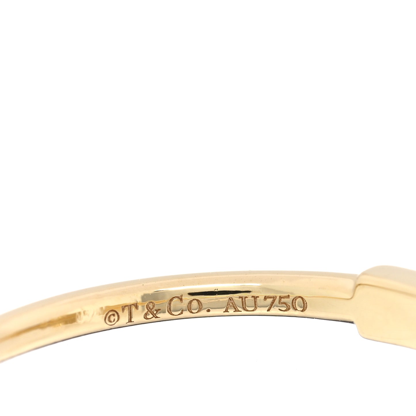 18K Yellow Gold Diamond T Wire Ring 50 5.25