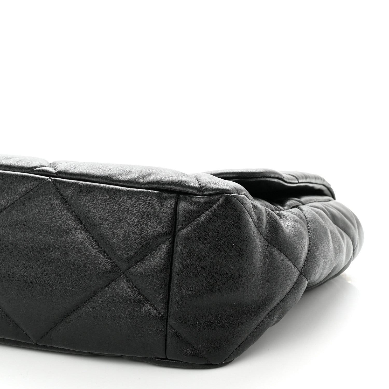 Chanel Lambskin Quilted Maxi Chanel 19 Flap Black 10 of 12