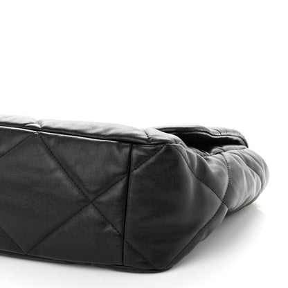 Chanel Lambskin Quilted Maxi Chanel 19 Flap Black 10 of 12