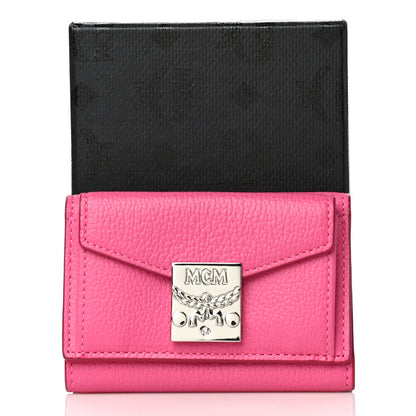 MCM Calfskin Tri-Fold Flap Wallet Pink 11 of 11