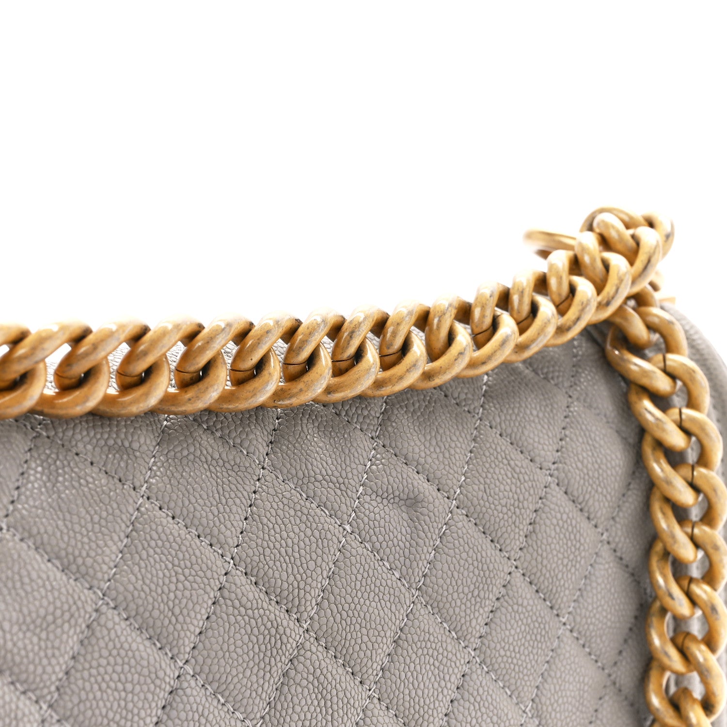 Chanel Caviar Quilted New Medium Boy Flap Grey 11 of 12