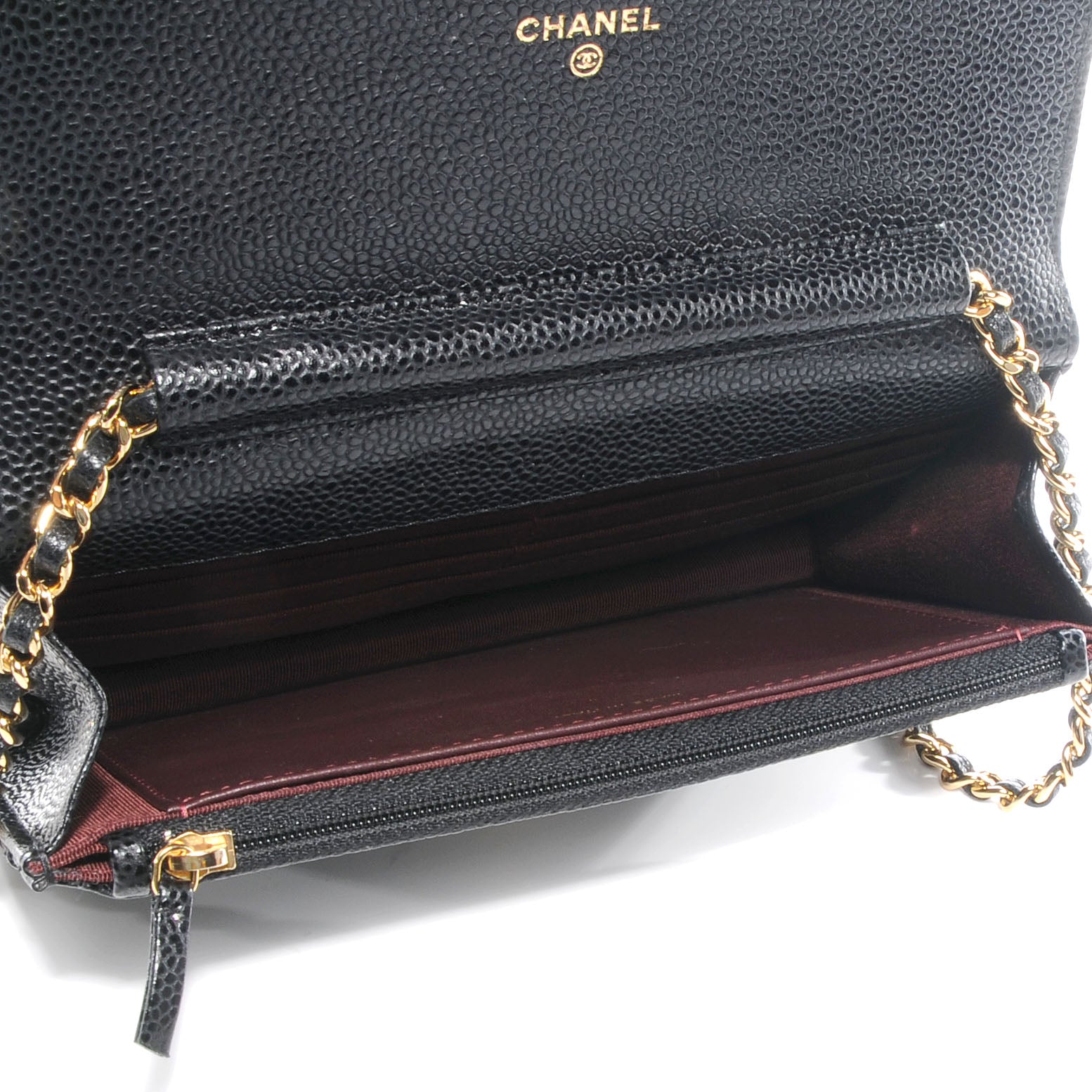 Chanel Caviar Quilted Wallet On Chain WOC Black 6 of 9