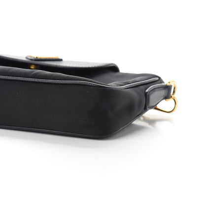 Prada Tessuto Nylon Saffiano Crossbody Bag Black 6 of 8