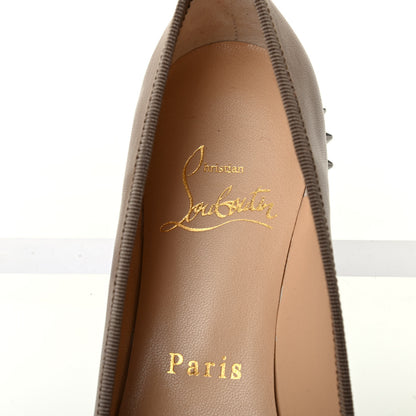 Christian Louboutin Nappa Spiked Hall Flats 36 Nude 7 of 8