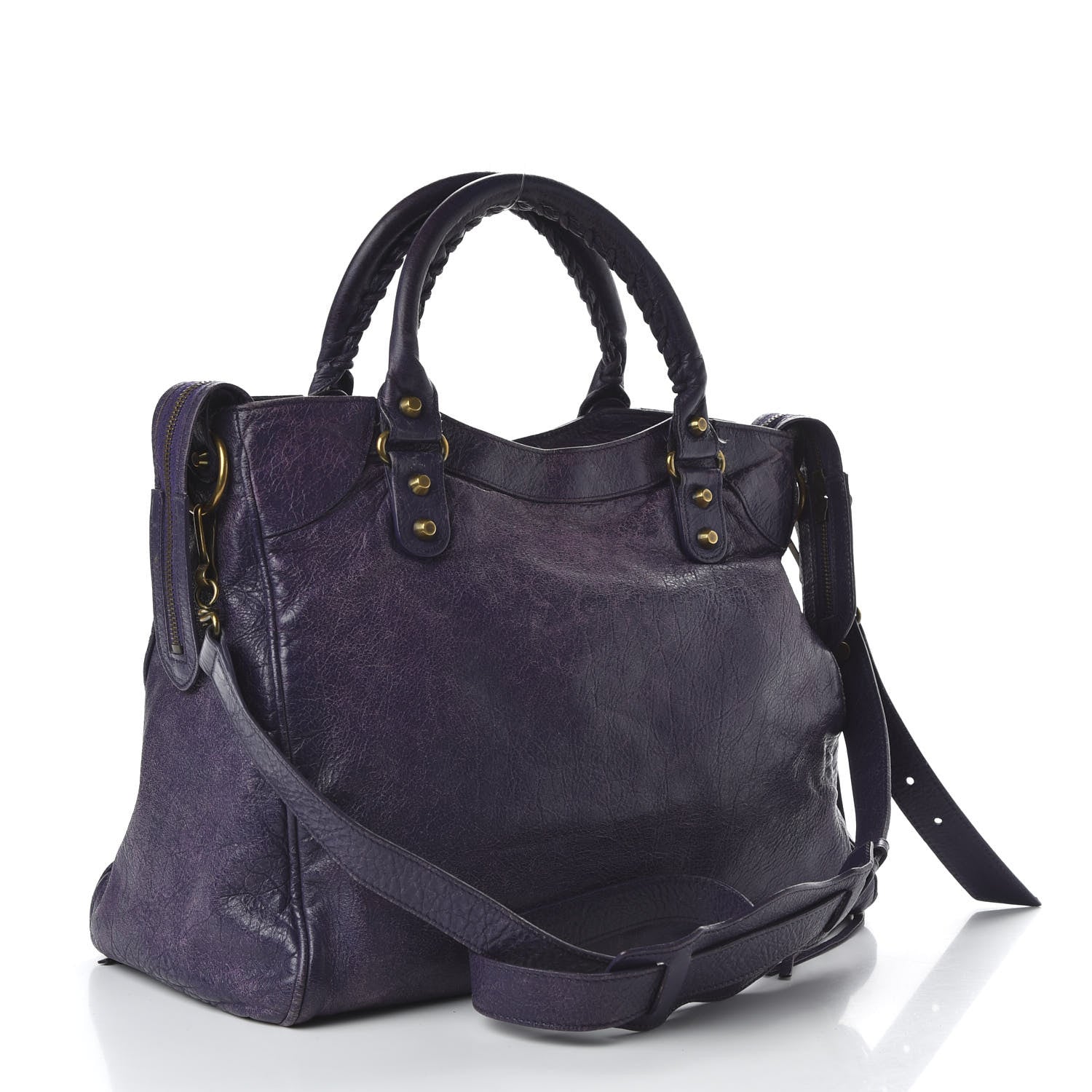 Balenciaga Agneau Classic Gold Hardware Velo Dark Violet 4 of 13