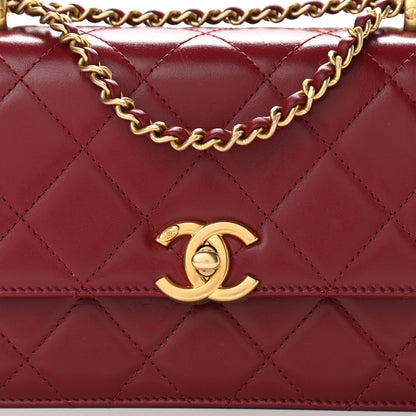 Chanel Calfskin Quilted Mini Perfect Fit Flap Burgundy 12 of 13