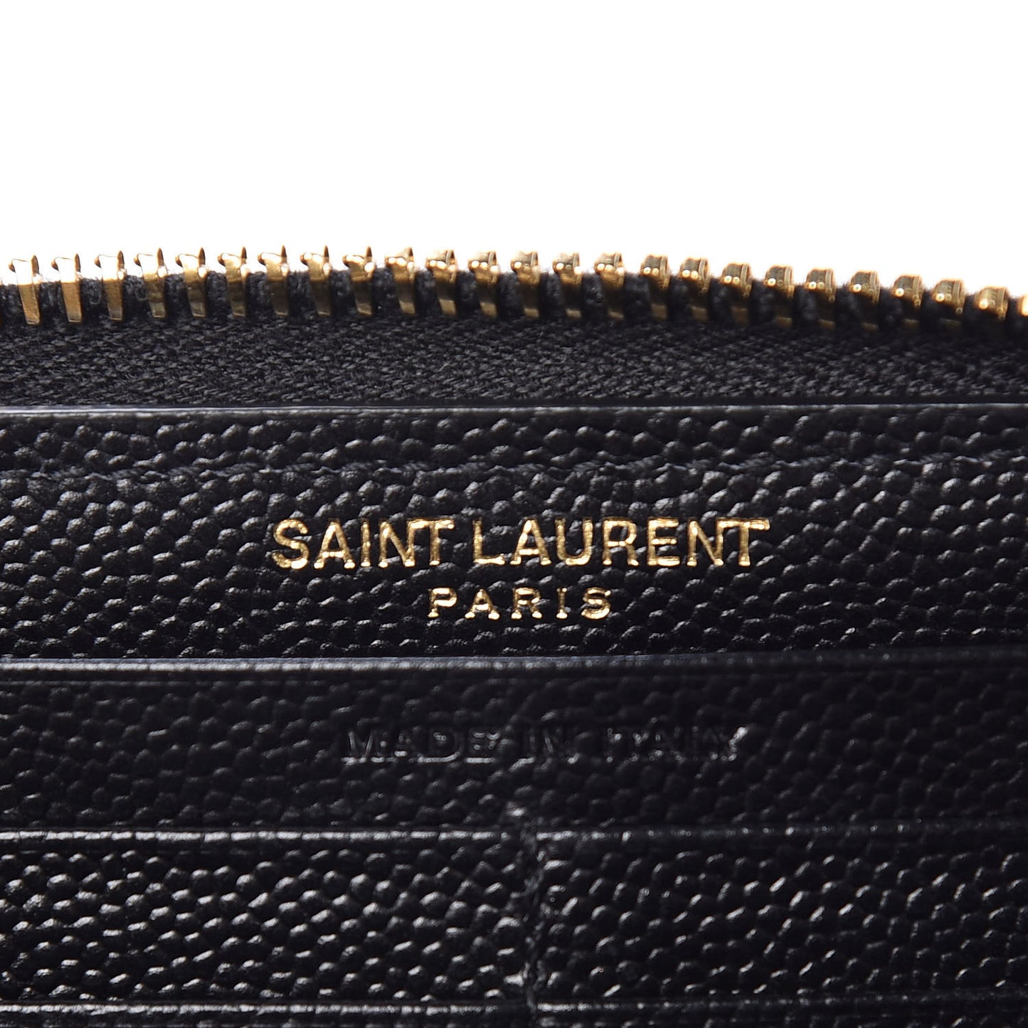 Grain De Poudre Matelasse Chevron Monogram Zip Around Wallet Black
