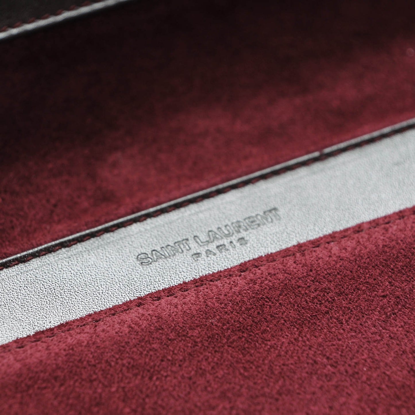 Smooth Calfskin Long Marquage Document Case Bordeaux